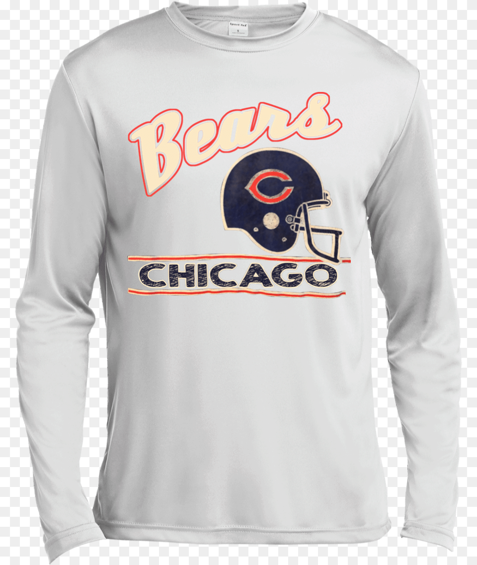 Chicago Bears T Shirt, Clothing, Long Sleeve, Sleeve, Helmet Free Transparent Png