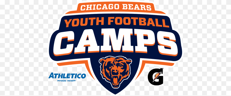 Chicago Bears Youth Football Camps Youth Football Camp Logo, Animal, Lion, Mammal, Wildlife Free Transparent Png