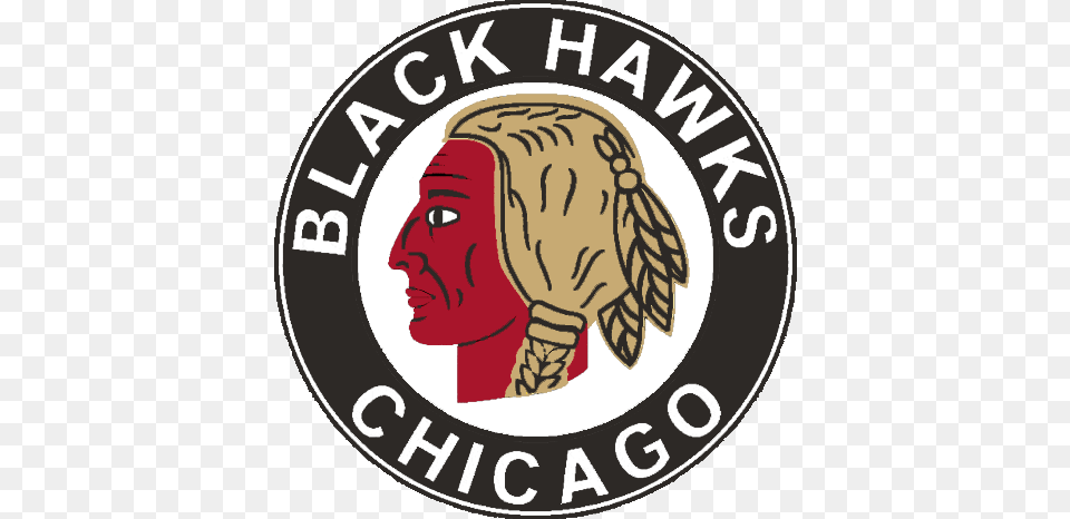 Chicago Black Hawks Primary 1938 Chicago Blackhawks, Logo, Face, Head, Person Free Png Download