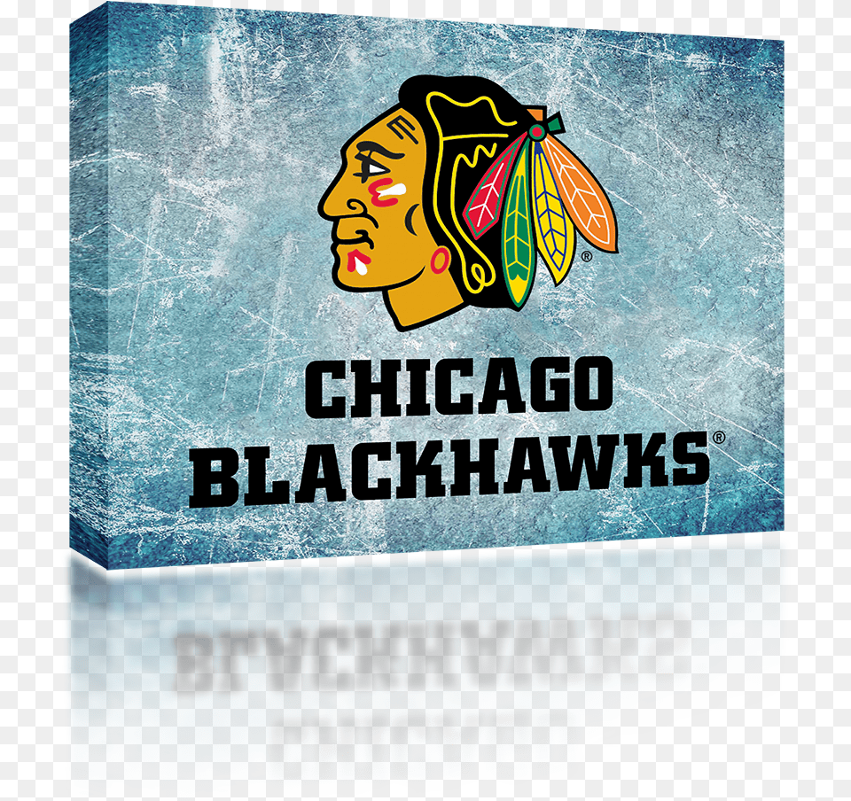 Chicago Blackhawks Logo Chicago Blackhawks, Advertisement, Poster, Face, Head Free Png