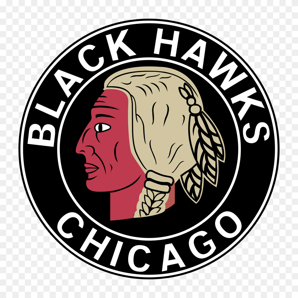 Chicago Blackhawks Logo Vector, Person, Face, Head, Emblem Free Transparent Png