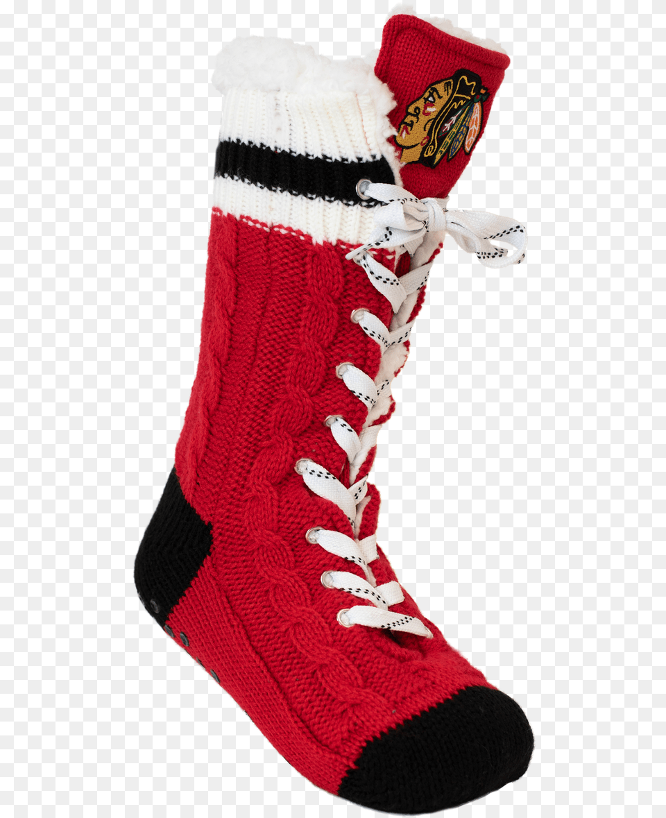 Chicago Blackhawks Nhl Slipper Skates For Teen, Clothing, Hosiery, Sock, Christmas Free Transparent Png