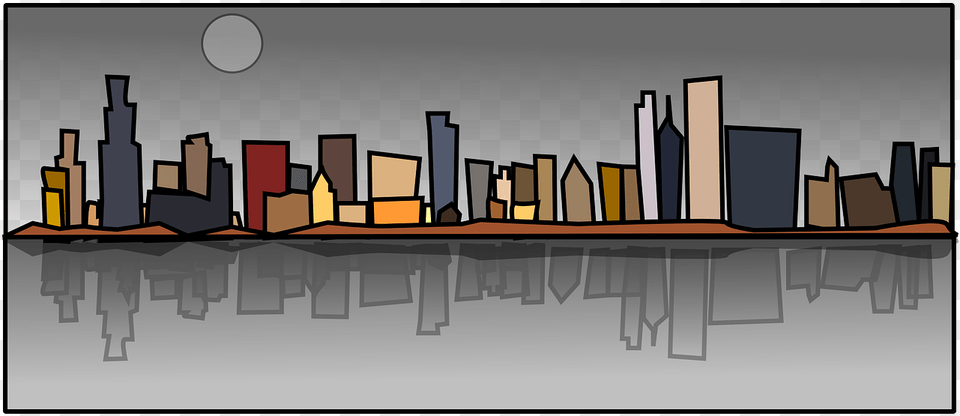 Chicago Buildings Cartoon, City, Metropolis, Urban, Outdoors Png