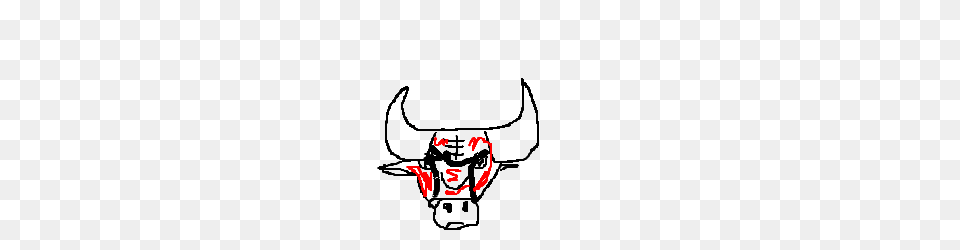 Chicago Bulls Logo Drawing, Animal, Bull, Mammal, Cattle Png