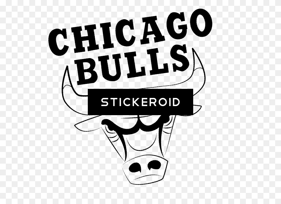 Chicago Bulls Pic Basketball Sports Team Basketball Chicago Bulls, Sticker, Stencil, Advertisement, Animal Png Image