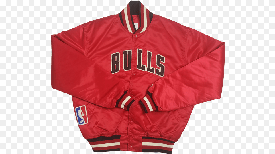 Chicago Bulls Starter Jacket, Clothing, Coat, Shirt Free Png