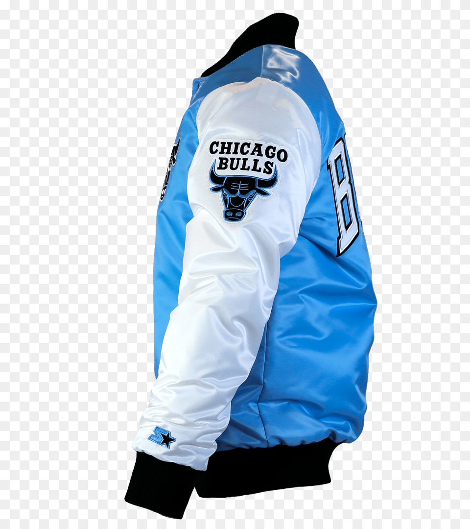 Chicago Bulls Starter Jackets Tobacco Road Hood, Clothing, Coat, Jacket, Long Sleeve Png Image