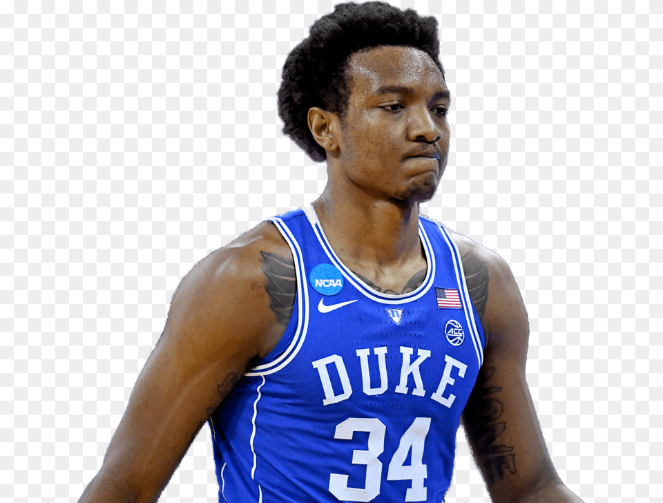 Chicago Bulls Wendell Carter Duke Basketball Jersey, Adult, Male, Man, Person Png Image