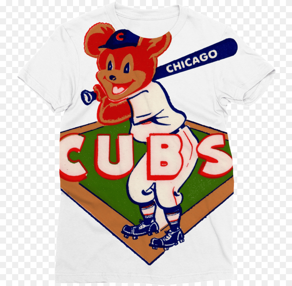 Chicago Cubs Classic Sublimation Women39s T Shirt Cartoon, Clothing, People, Person, T-shirt Free Png Download