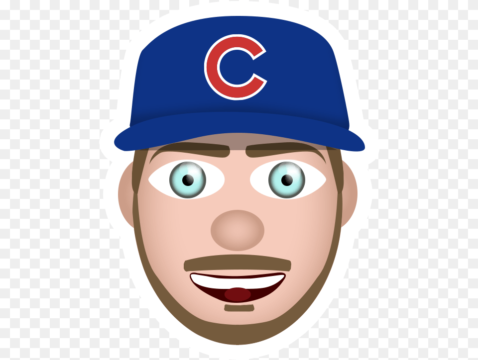 Chicago Cubs Sticker Kris Bryant Emoji, Baseball Cap, Cap, Clothing, Hat Png Image