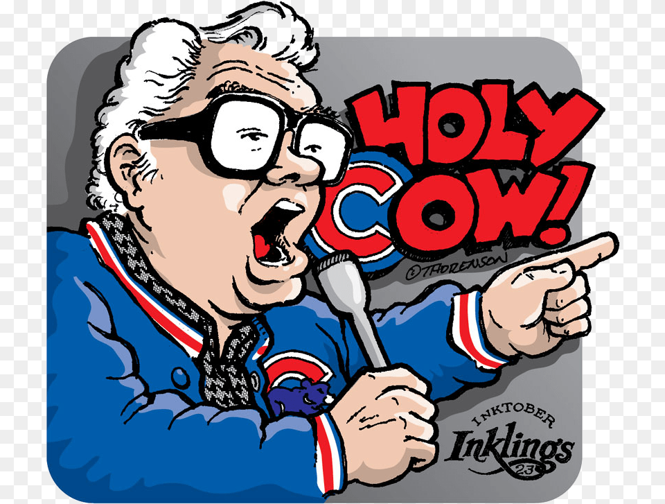 Chicago Cubs Win Clipart Cliparts On Transparent Holy Cow Harry Caray Meme, Adult, Person, Man, Male Free Png