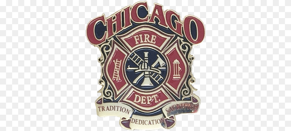 Chicago Fire Department Pins Generic Fire Department, Badge, Logo, Symbol, Food Free Png