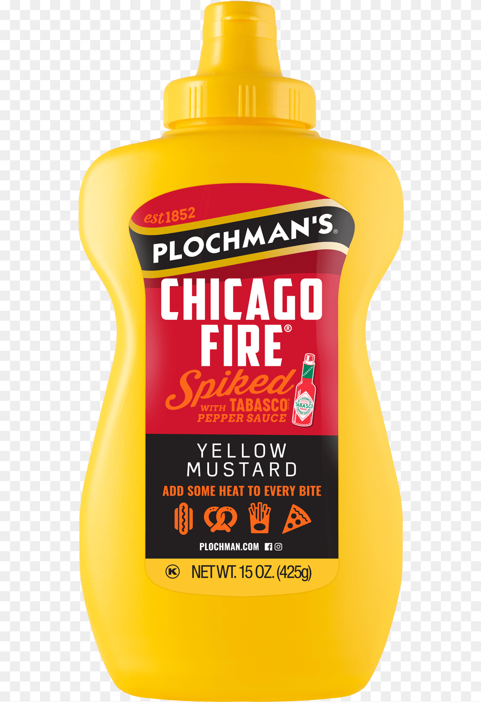 Chicago Fire Mustard In A Banjo Bottle 15oz Plastic Bottle, Food, Shaker Free Png Download