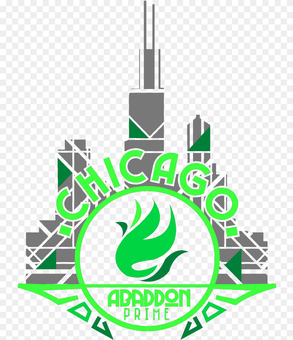 Chicago Graphic Design, Green, Logo, City, Art Free Png Download