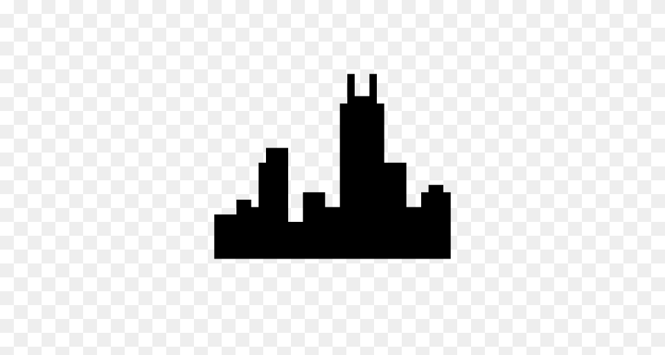 Chicago Icon With And Vector Format For Unlimited, Gray Png Image