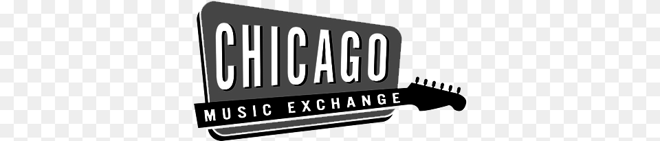 Chicago Music Exchange Logo, License Plate, Transportation, Vehicle, Scoreboard Free Transparent Png