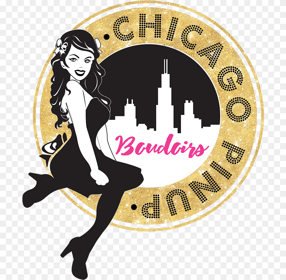Chicago Pin Up Logo Illustration, Photography, Adult, Person, Female Free Transparent Png
