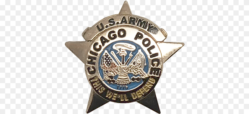 Chicago Police Department Star Lapel Pin Us Army Badge, Logo, Symbol Free Png Download