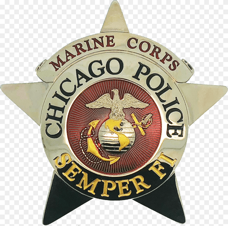 Chicago Police Star Badge Chicago, Logo, Symbol, Animal, Bird Free Png