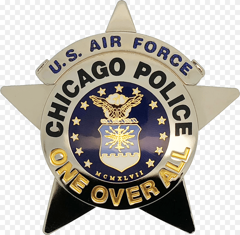Chicago Police Star Badge Us Air Force Police Star Badge, Logo, Symbol Free Transparent Png