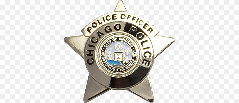 Chicago Police Star Police Officer Lapel Pin 5 Chicago Police Officer Badge, Logo, Symbol Png Image