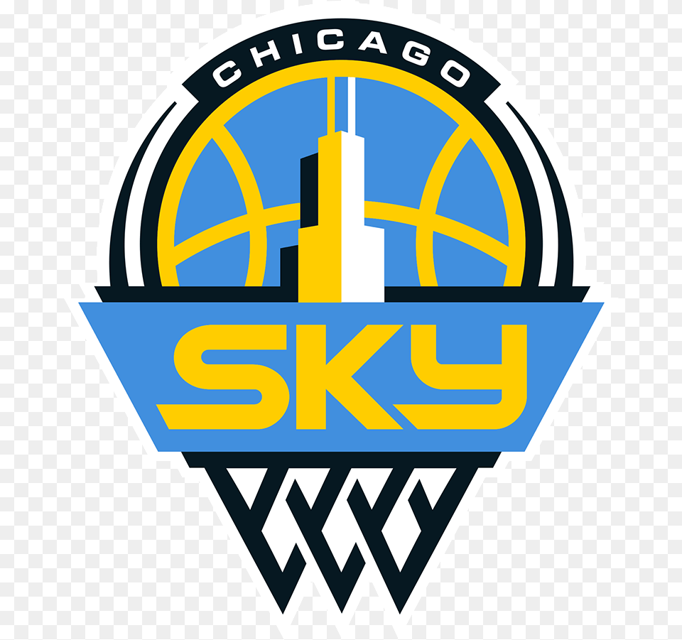 Chicago Sky Primary Logo Womenu0027s National Basketball Chicago Sky Logo, Emblem, Symbol, Architecture, Building Free Png
