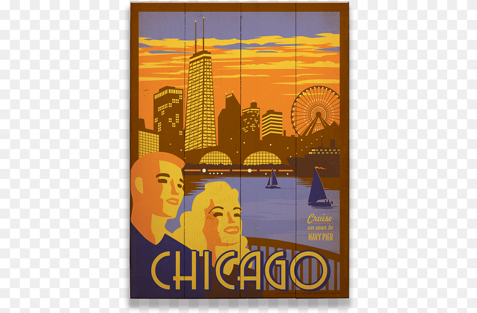 Chicago Skyline, Advertisement, City, Urban, Poster Png Image