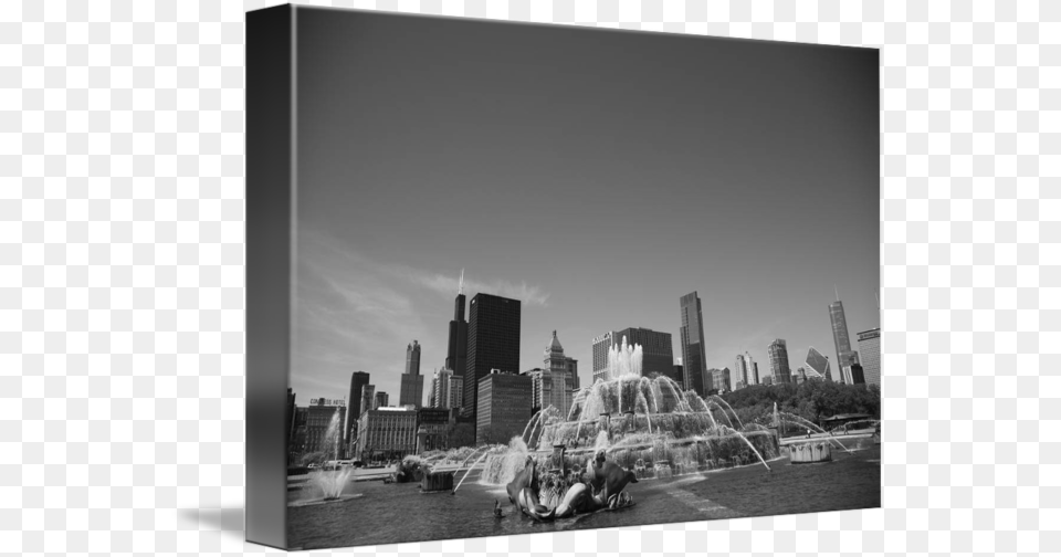 Chicago Skyline And Buckingham Chicago, Architecture, City, Fountain, Water Png Image