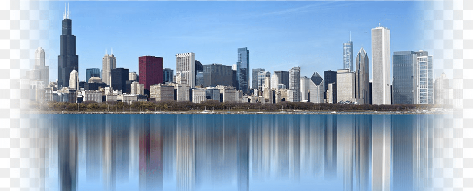 Chicago Skyline Banner, Architecture, Urban, Scenery, Panoramic Free Png