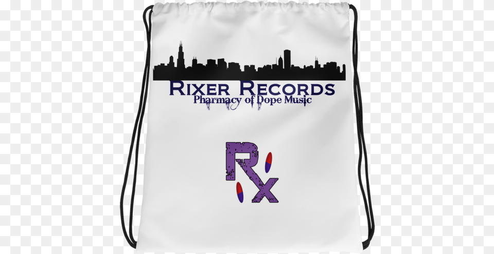 Chicago Skyline Drawstring Bag Drawstring, Tote Bag, Text, Electronics, Hardware Free Png