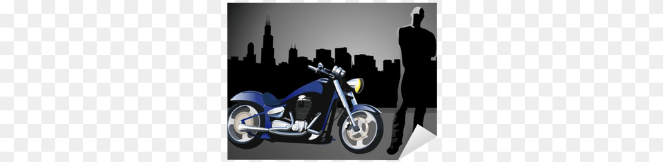 Chicago Skyline Macbook Pro Vinyl Decal, Vehicle, Transportation, Motorcycle, Motor Scooter Free Png Download