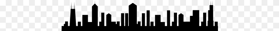 Chicago Skyline Stencil Chicago, Gray Free Transparent Png