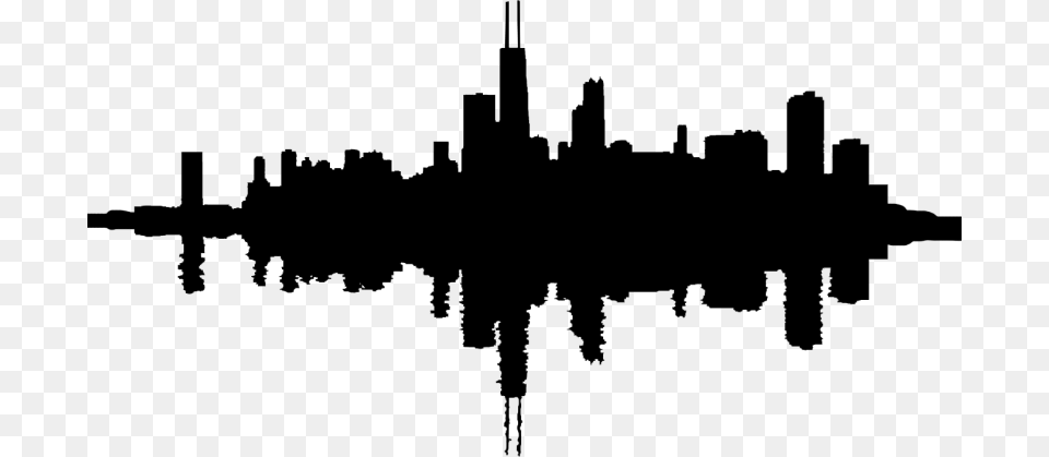 Chicago Skyline Vector Graphics Clip Art Clipart Chicago Skyline Vector, Aircraft, Transportation, Vehicle Png Image