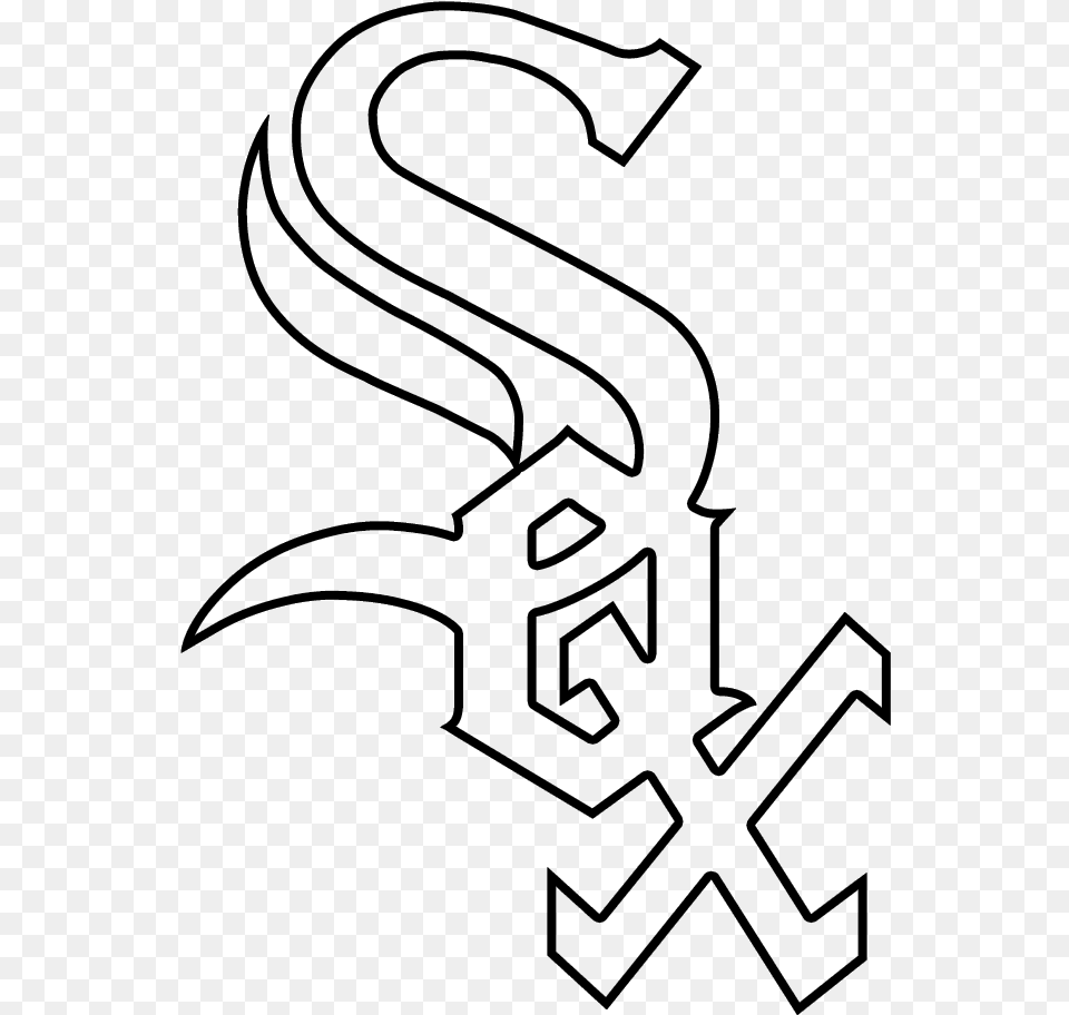 Chicago White Sox Boston Red Sox Los Angeles Angels White Sox Logo Black And White, Gray Png