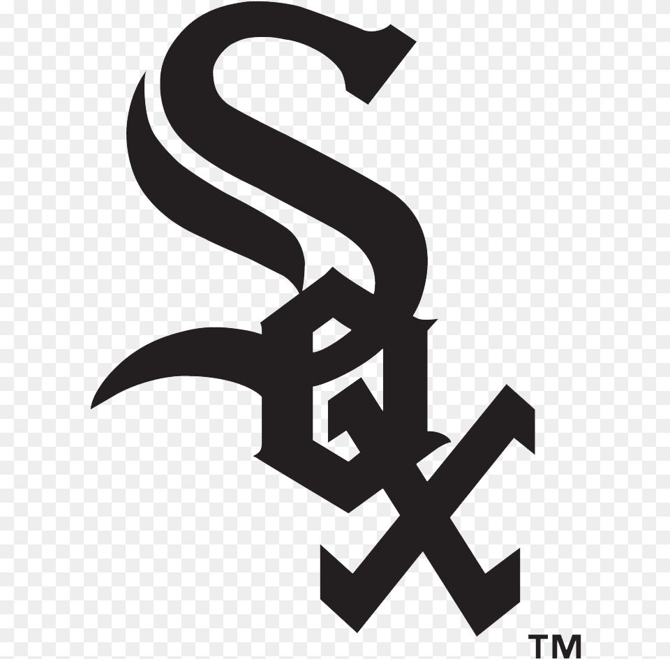 Chicago White Sox Logo Black And White, Symbol, Text Free Png