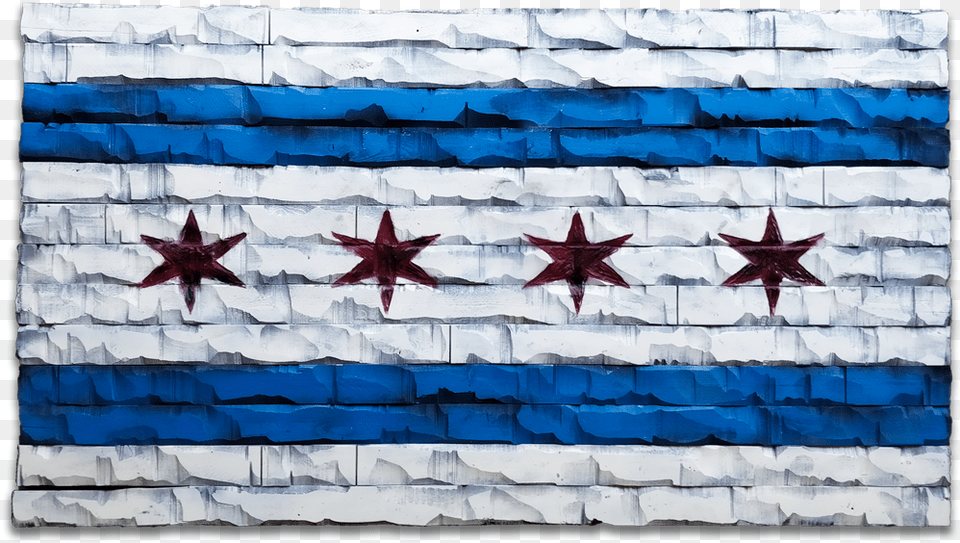 Chicago Wood Flag Decor Chicago, Symbol, Star Symbol Png Image