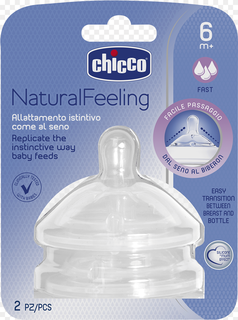 Chicco Natural Feeling, Bottle, Plastic Png