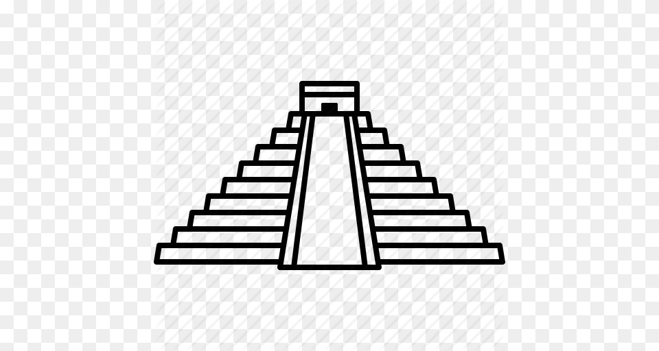 Chichen El Castillo Itza Landmark Monument Pyramid Ziggurat Icon, Architecture, Building, House, Housing Free Png