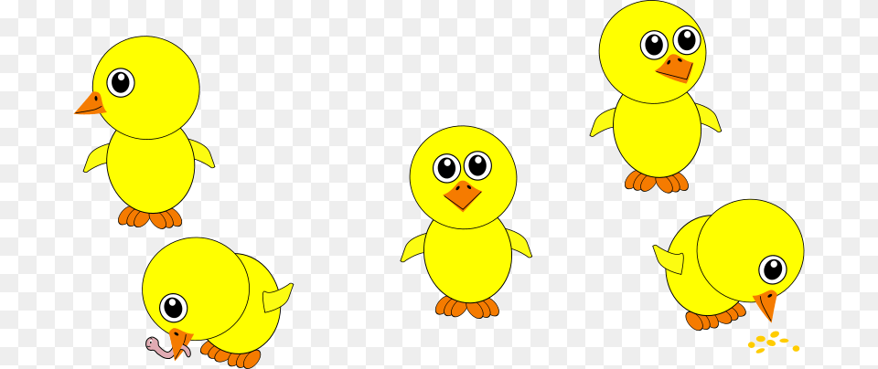 Chick 002 Multiple Positions Cartoon, Animal, Bird, Nature, Outdoors Png