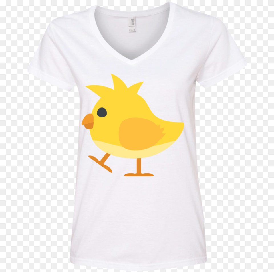 Chick 2 Emoji Ladies Chicken, Clothing, T-shirt, Animal, Bird Free Png Download