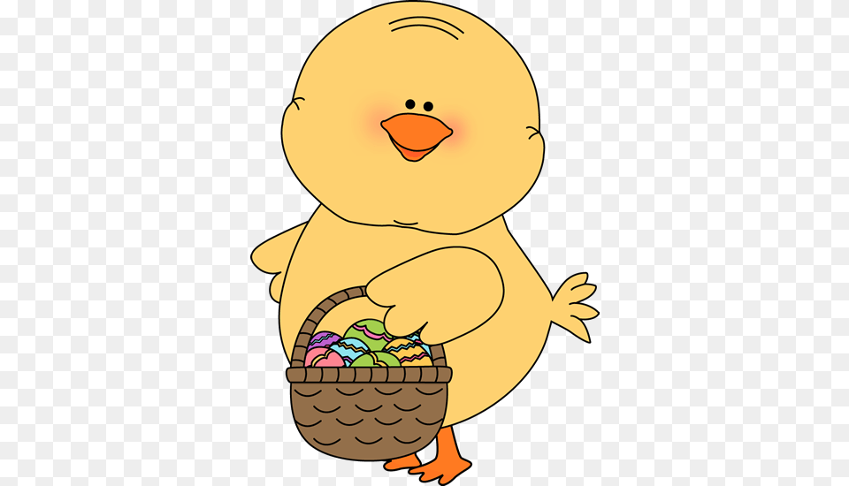 Chick Carrying Easter Basket Clip Art, Baby, Person, Face, Head Png