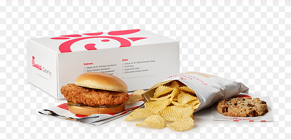 Chick Chick Fil A Boxed Lunch, Burger, Food, Meal, Snack Png