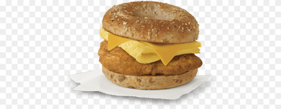 Chick Fil A Breakfast Sandwich, Bread, Burger, Food, Bagel Free Png