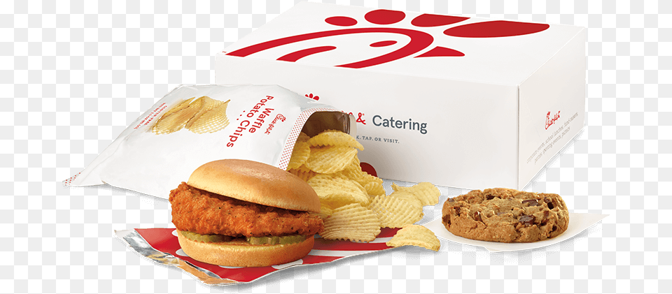 Chick Fil A Chicken Sandwich Packaged Meal, Burger, Food, Lunch Free Png Download