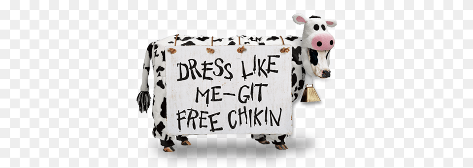 Chick Fil A Cow Cow Appreciation Day, Animal, Cattle, Mammal, Livestock Free Png