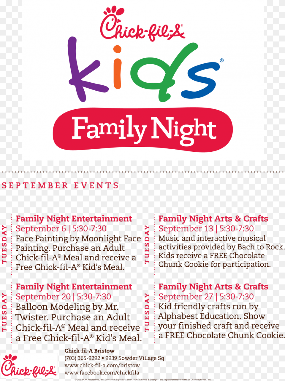 Chick Fil A Family Night, Advertisement, Poster, Text Free Png Download