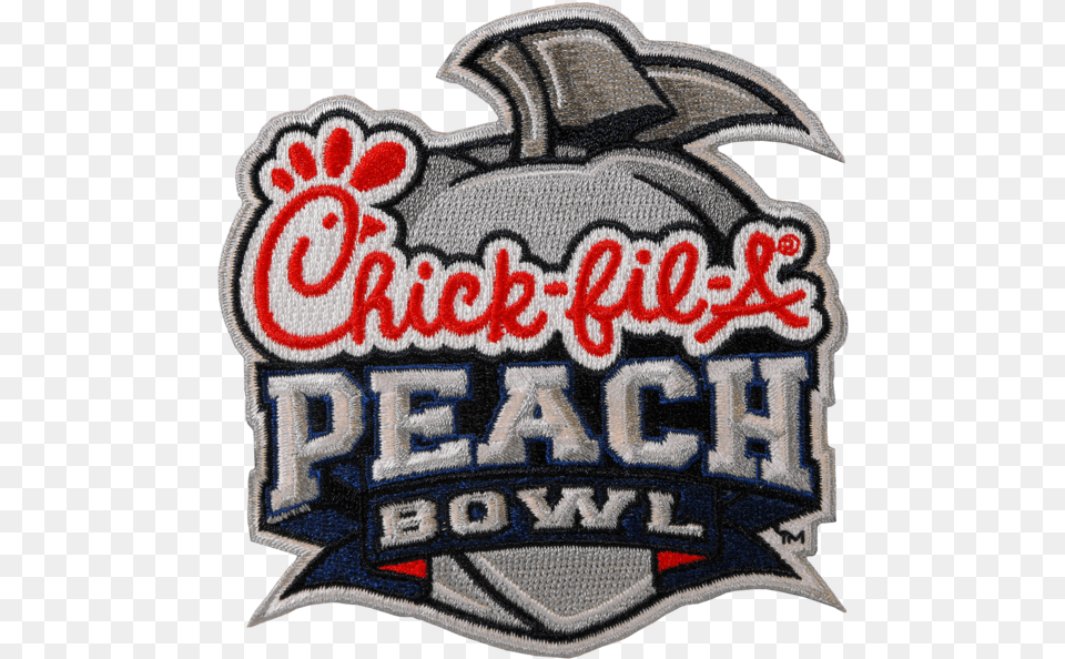 Chick Fil A Peach Bowl Patch Chick Fil A Peach Bowl Logo, Badge, Symbol, Accessories, Bag Free Png