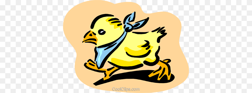 Chick In Bib Royalty Vector Clip Art Illustration, Animal, Beak, Bird, Baby Free Png Download