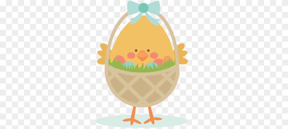 Chick In Easter Basket Svg Scrapbook Cut File Cute Scalable Vector Graphics, Egg, Food, Easter Egg Png