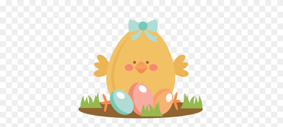 Chick In Grass Basket Svg Scrapbook Cut File Cute Clipart Miss Kate Cuttables Easter, Easter Egg, Egg, Food, Animal Png Image